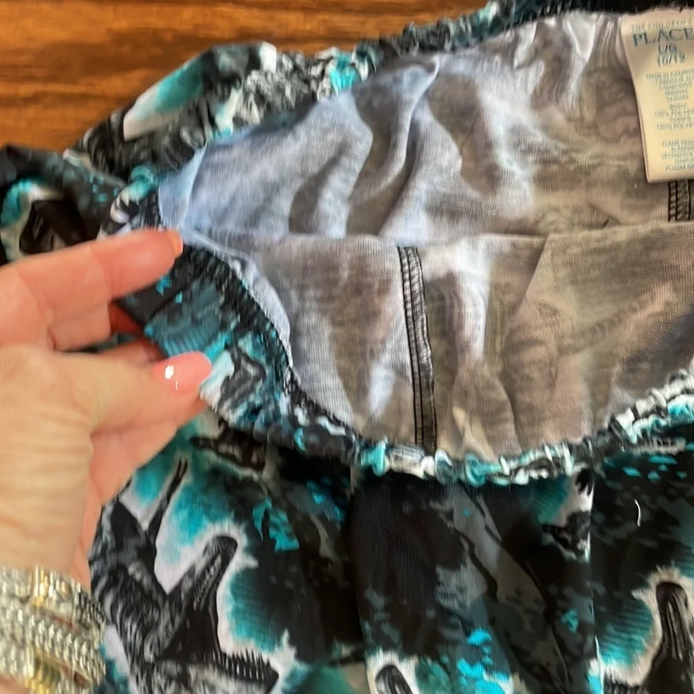 NWT boys dinosaur print 2 piece short set sleeveless top size L 10/12 - Picture 10 of 11